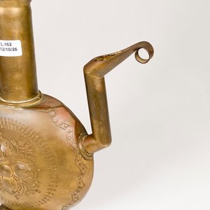 Cafetera Turca Antigua de Bronce Decorada, Altura 35 cm - imagen 5