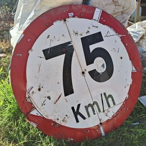Cartel de señalización de 75 km/h, diametro 75 cm - imagen 2