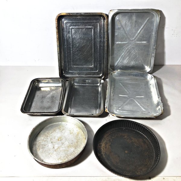 Set de 7 Asaderas Metálicas Cuadradas y Redondas - imagen 1