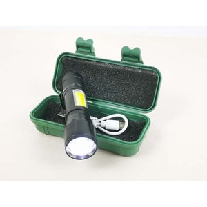 Lote siguiente: Linterna Táctica LED Recargable USB con Estuche Rígido