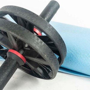 Rueda de Ejercicio con Tapete Azul para Abdominales - imagen 2