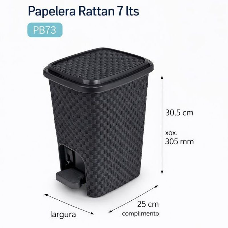 Lote anterior: Papelera Rattan de 7 litros con pedal