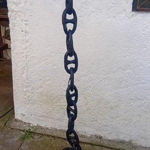 Lámpara de Pie Artesanal con Cadena de Barco Negra, 1.53m - imagen 5
