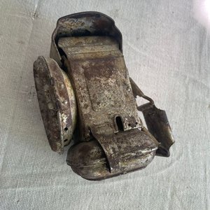 Farol Alemán de Bicicleta Hackel Jupiter 1910 con Vidrio Original - imagen 3