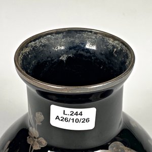 Florero de Cristal con Detalles de Plata y Aves - Altura 12 cm - imagen 3