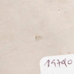 Alhajero Oval de Plata 800 con Cuerpo Lobulado y Detalle de Flor - imagen 4