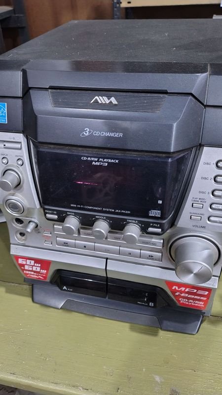 MINICOMPONENTE AIWA CON SUS PARLANTES Y CD CHANGER - imagen 3