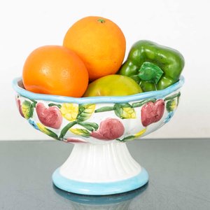 Frutero de Cerámica Decorado con Frutas en Relieve - imagen 1