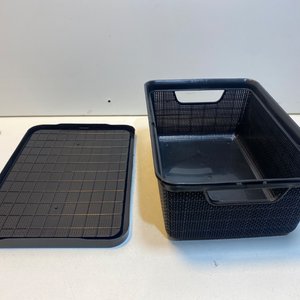 Caja Organizadora Plástica Negra Arqplast con Diseño Calado - imagen 3