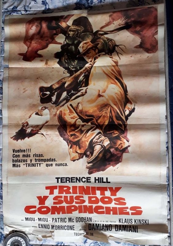 Poster Original "Trinity y sus dos Compinches" (1975) con Terence Hill - 72x106 cm