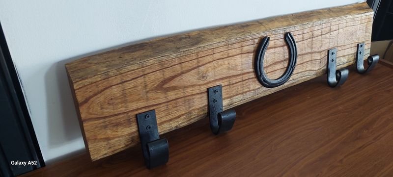 Perchero Rustico en Madera de Arboy y Hierro Maritimo - imagen 6