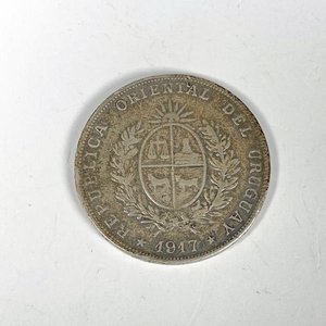 Lote siguiente: Moneda de Plata Un Peso 1917 República Oriental del Uruguay