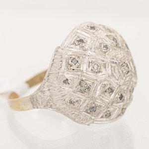 Anillo de Oro 18k y Plata con 25 Brillantes - imagen 2