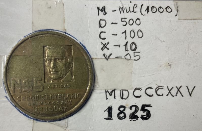 Moneda Conmemorativa Sesquicentenario de Uruguay 1825