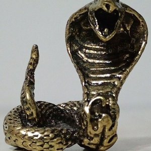 Figura Cobra de Bronce Miniatura, Postura Defensiva - imagen 4