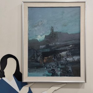 Pintura "Higo Nantes" Acrílico sobre Fibra con Marco Plateado - imagen 9