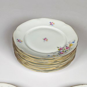 Diez platos de postre porcelana checa, diámetros 19 cm - imagen 3