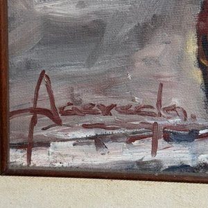 Óleo "Última Arremetida" de Gabriela Acevedo, Carreras de Caballos, 45x36cm - imagen 4