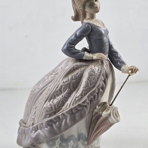 Figura de Porcelana Española Lladró Mujer con Sombrilla - imagen 4