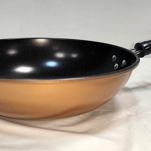 Sartén Wok Antiadherente Negro y Cobre, 32cm Diámetro - imagen 3