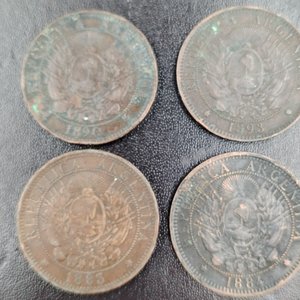 Lote de 4 Monedas Argentinas de 2 Centavos (1883-1893) - imagen 4