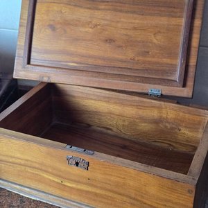 Lote de Cajitas y Joyeros Antiguos de Madera y Terciopelo - imagen 7