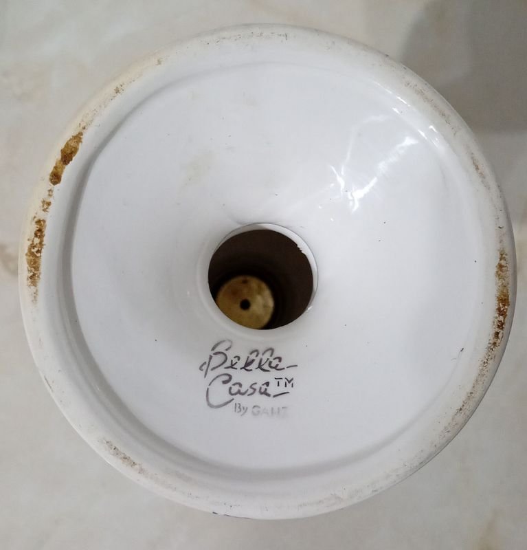 Porta vela de Cerámica pintada a mano con soporte de Bronce - Bella Casa de Ganj - imagen 5