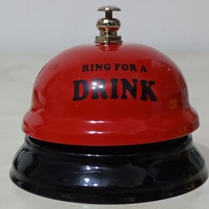 Timbre de Mesa Rojo "Ring for a Drink" - imagen 2