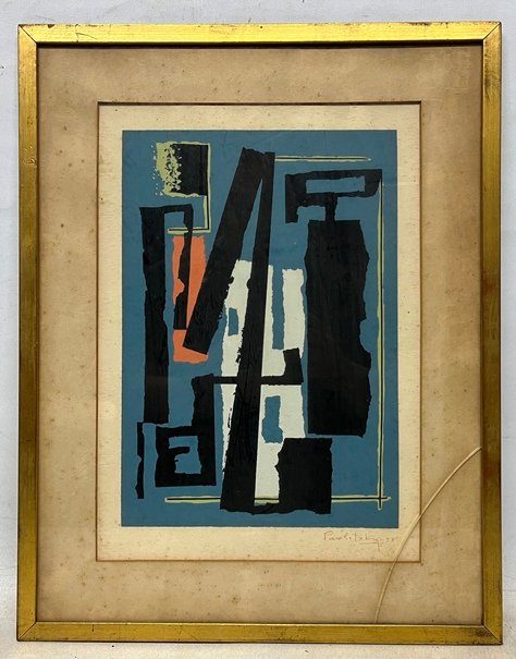 Lote siguiente: Raul Pavlotzky "Abstracto" Serigrafia de 30 x 20 cm. Vidrio roto.