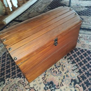 Baúl Cofre Antiguo de Madera Estilo Rústico - imagen 4