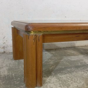 Mesa de Living Rectangular Madera y Vidrio Ahumado - imagen 4