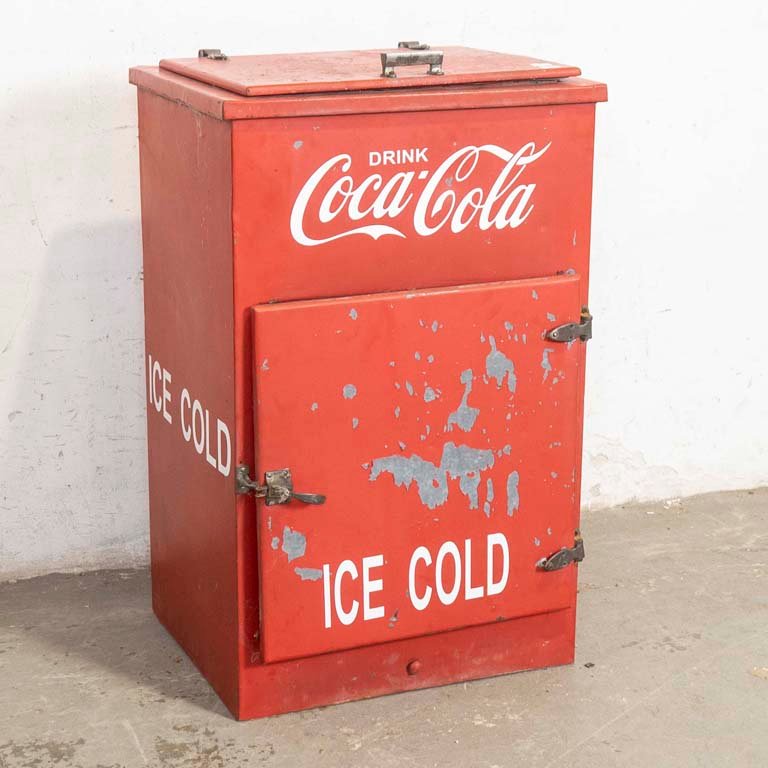 Conservadora Antigua Coca-Cola de Chapa Roja