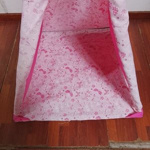 Carpita Infantil Estilo Tipi Rosa y Fucsia Estampada con Mariposas - imagen 4