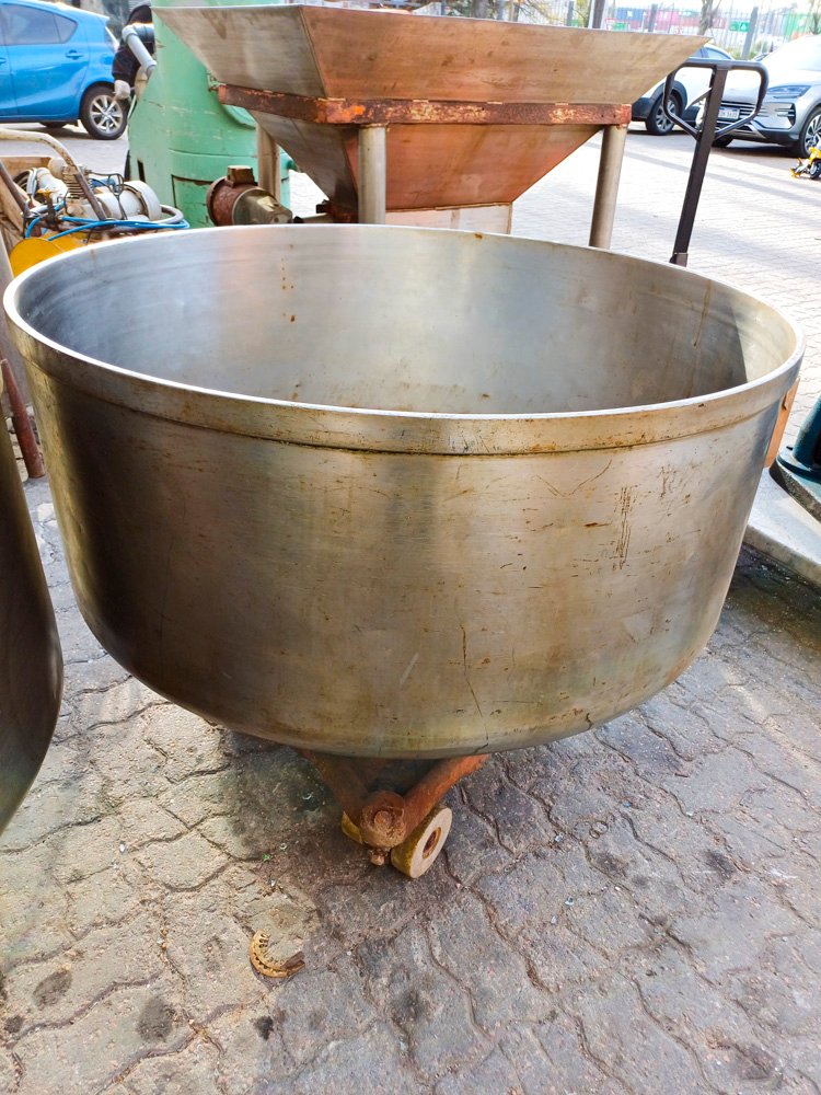 Tacho Giratorio Industrial de Acero Inoxidable 500 Litros