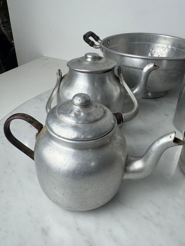 Lote de piezas en aluminio y esmaltadas para decoración - imagen 4