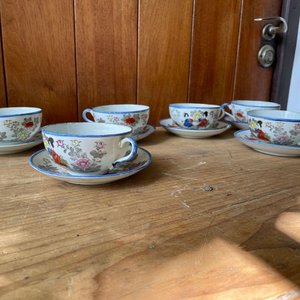 TAZAS Y PLATILLOS JAPONESES DE PORCELANAS - imagen 6