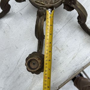 Candelabro de Techo Antiguo de Bronce con 6 Brazos Ornamentales - imagen 7