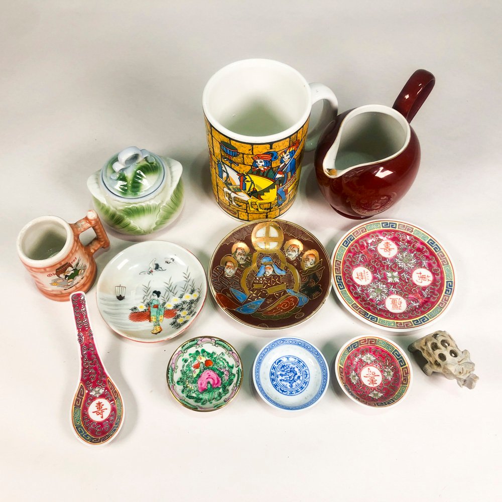 Lote de porcelana oriental con detalles - imagen 4