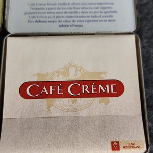 Lote de 3 Cigarreras Antiguas Café Crème en Lata con Papel Original - imagen 4