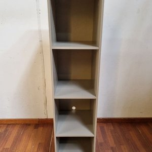 Estantería Gris con 4 Estantes y Orificio Pasacables (39x45x160 cm) - imagen 1