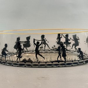 Lote anterior: Jarinera Art Decó con Siluetas de Niños Bailando - 16 cm