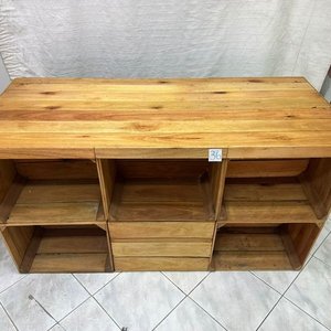 Mostrador Rústico de Madera con Cajones - imagen 1