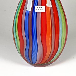 Florero Murano Multicolor de Cristal de Cuarzo - Altura 29 cm - imagen 3