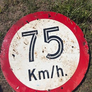 Cartel de señalización de 75 km/h, diametro 75 cm - imagen 2