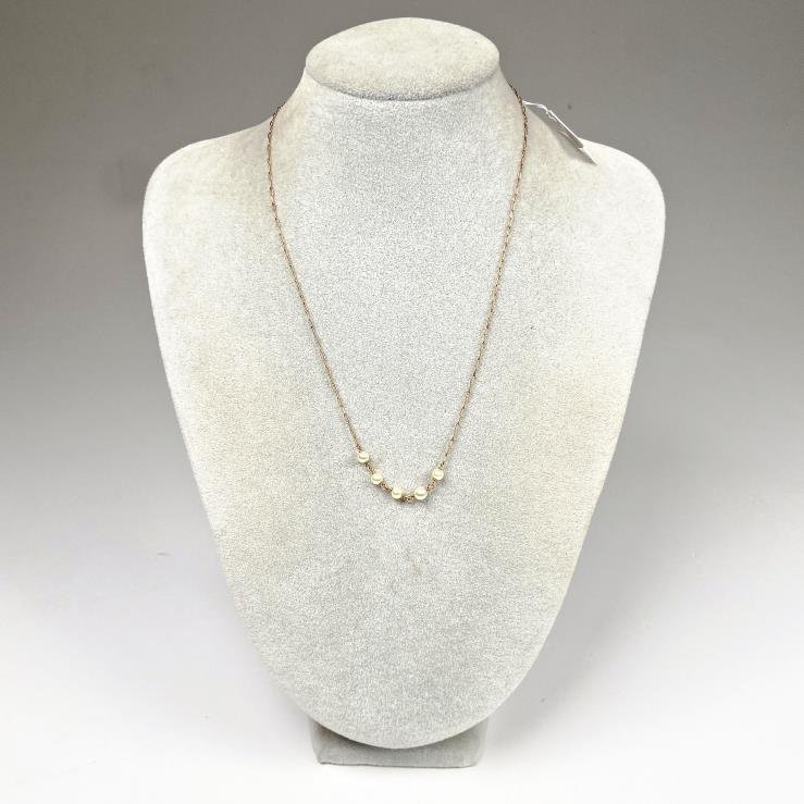 Cadena de Oro 18k con Perlas de Cultivo, 40 cm