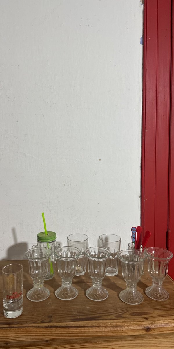 Juego de 7 Copas y Vasos para Helado o Postre