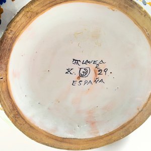 Jarra en ceramica española blanca floral 32 cm (asa fisurada) - imagen 6