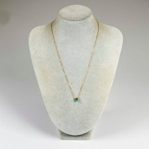 Cadena de Oro 18k con Colgante de Topacio Azul - imagen 2