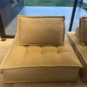 Sofá Modular de Tela Beige - Dos Módulos 1x1 Metro - imagen 4