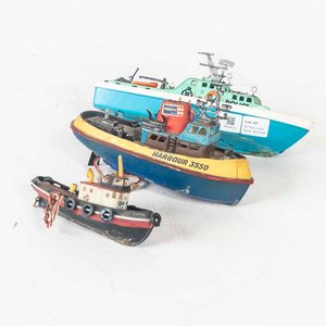 Lote siguiente: Lote de 3 Barcos de Juguete de Plástico y Metal